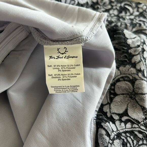 For Love and Lemons Theodora Black Lace Mini Dress Sz Large Floral Ruffle Party - Picture 8 of 16